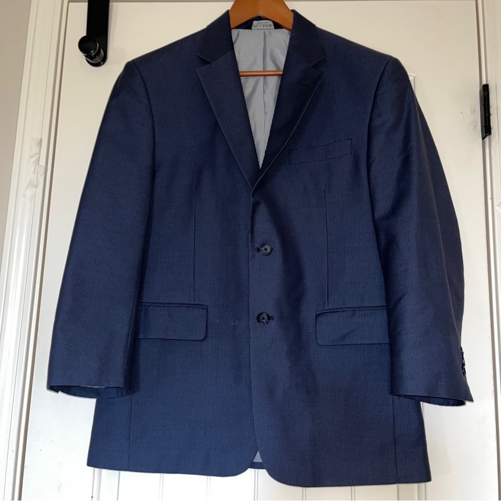 JOS A BANK Gray Striped BLAZER SPORT COAT SUIT JACKET MEN'S 40S